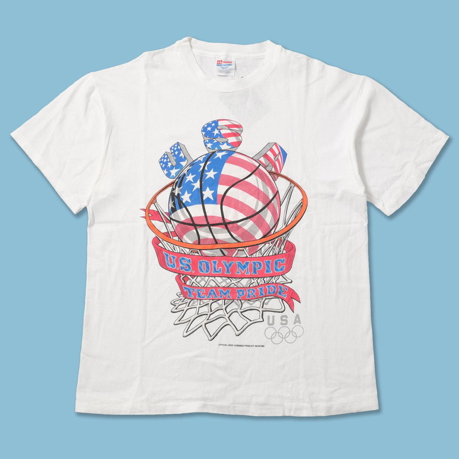 Vintage USA Olympic Basketball T-Shirt Large 