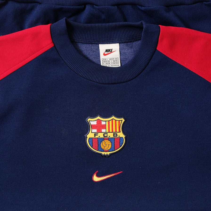 Vintage Nike FC Barcelona Pullover Large 