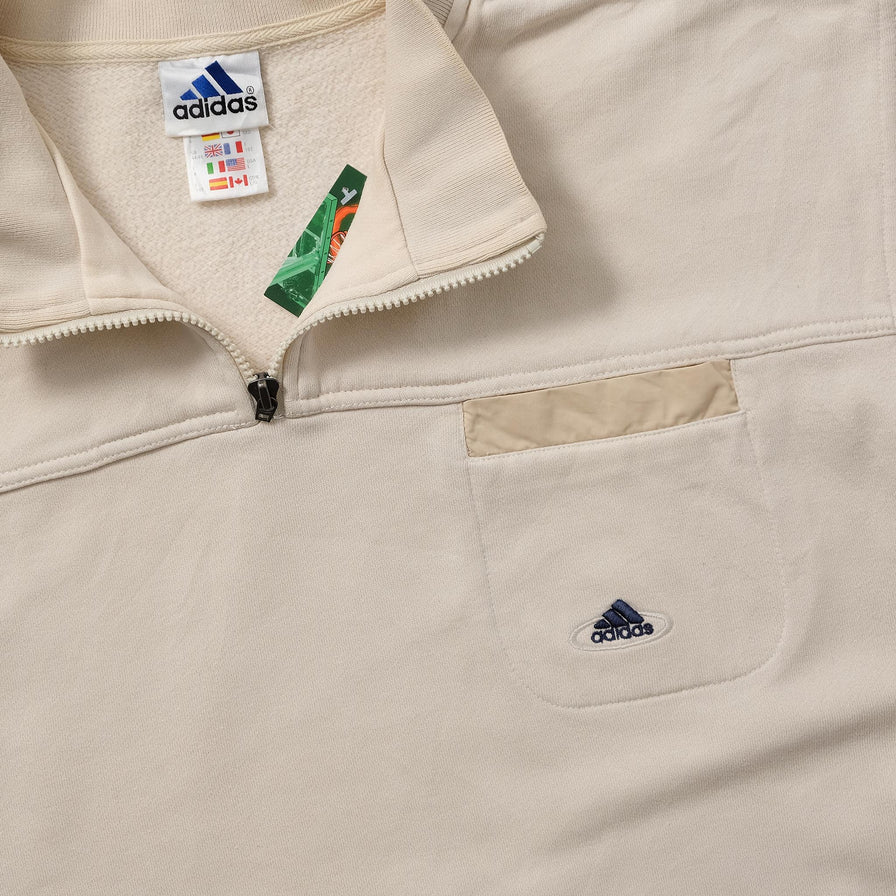 Vintage adidas Q-Zip Sweater Large 