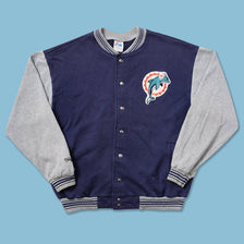 Vintage Miami Dolphins Cotton Varsity Jacket XLarge - Double Double Vintage
