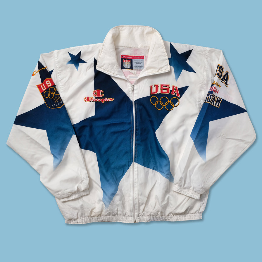 1996 Champion USA Olympic Team Track Jacket XLarge - Double Double Vintage