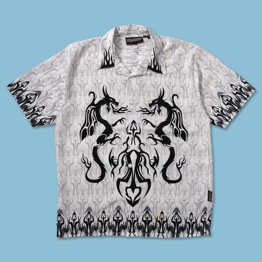 Y2K Tribal Shirt Large - Double Double Vintage