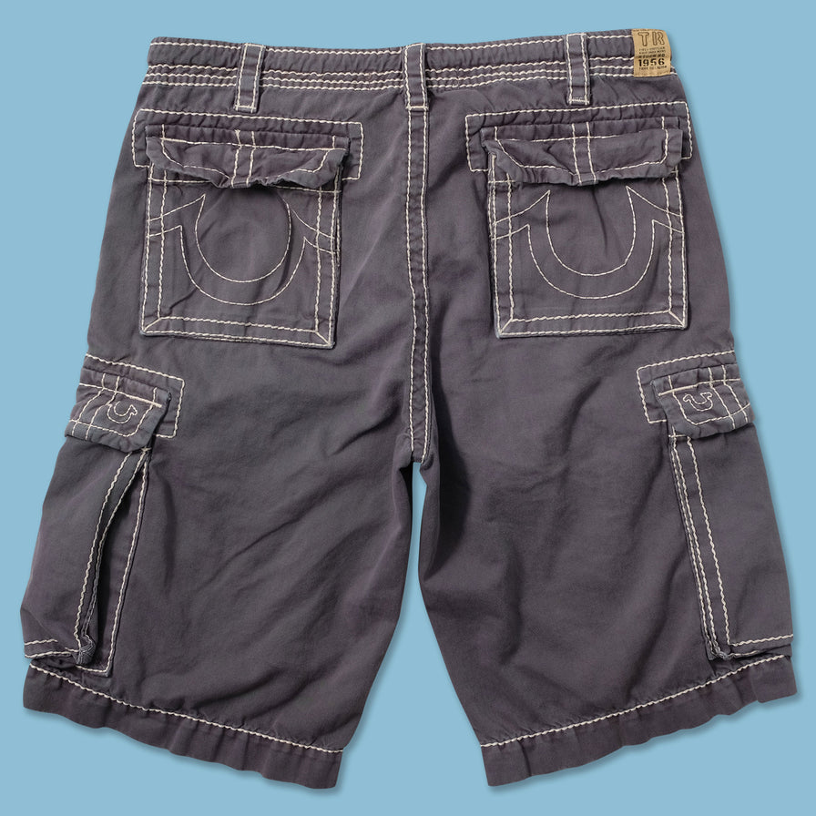Y2K True Religion Cargo Shorts W34 - Double Double Vintage