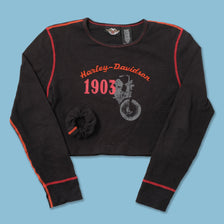 Vintage Harley Davidson Crop Longsleeve Onesize 