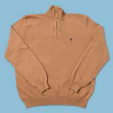 Vintage Polo Ralph Lauren Q-Zip Knit Sweater Large 