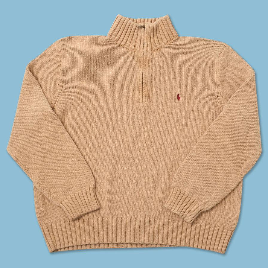 Vintage Polo Ralph Lauren Q-Zip Knit Sweater XLarge 