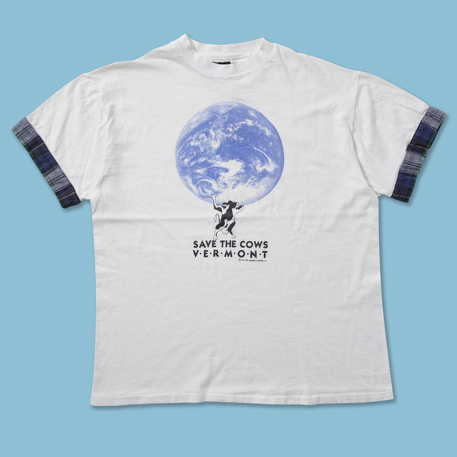 Vintage Save The Cows Vermont T-Shirt Large 