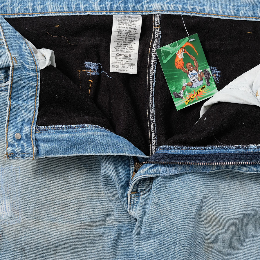 Vintage Carhartt Fleece Lined Denim Pants 38x32 