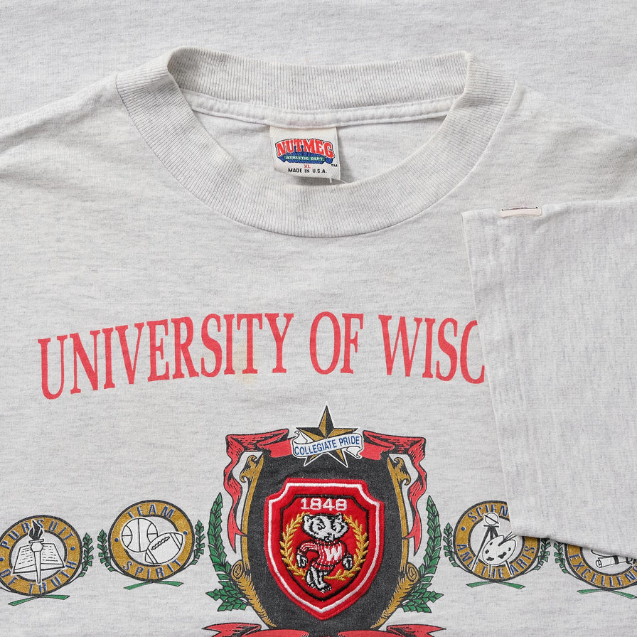 Vintage Nutmeg Wisconsin Badgers T-Shirt Large 