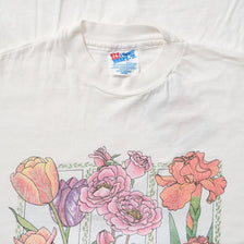 Women's Flower T-Shirt Medium 