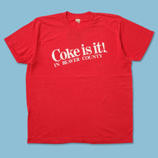 Vintage Coke Is It! T-Shirt Medium - Double Double Vintage