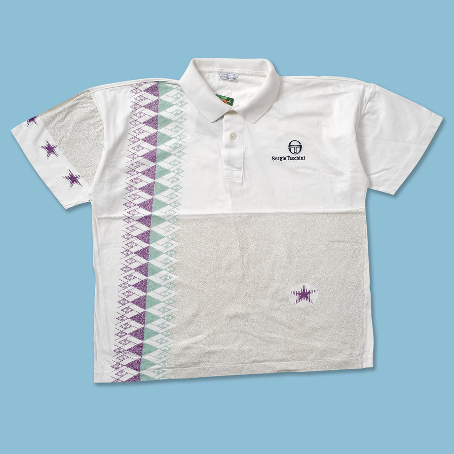 Vintage Sergio Tacchini Tennis Polo Medium - Double Double Vintage