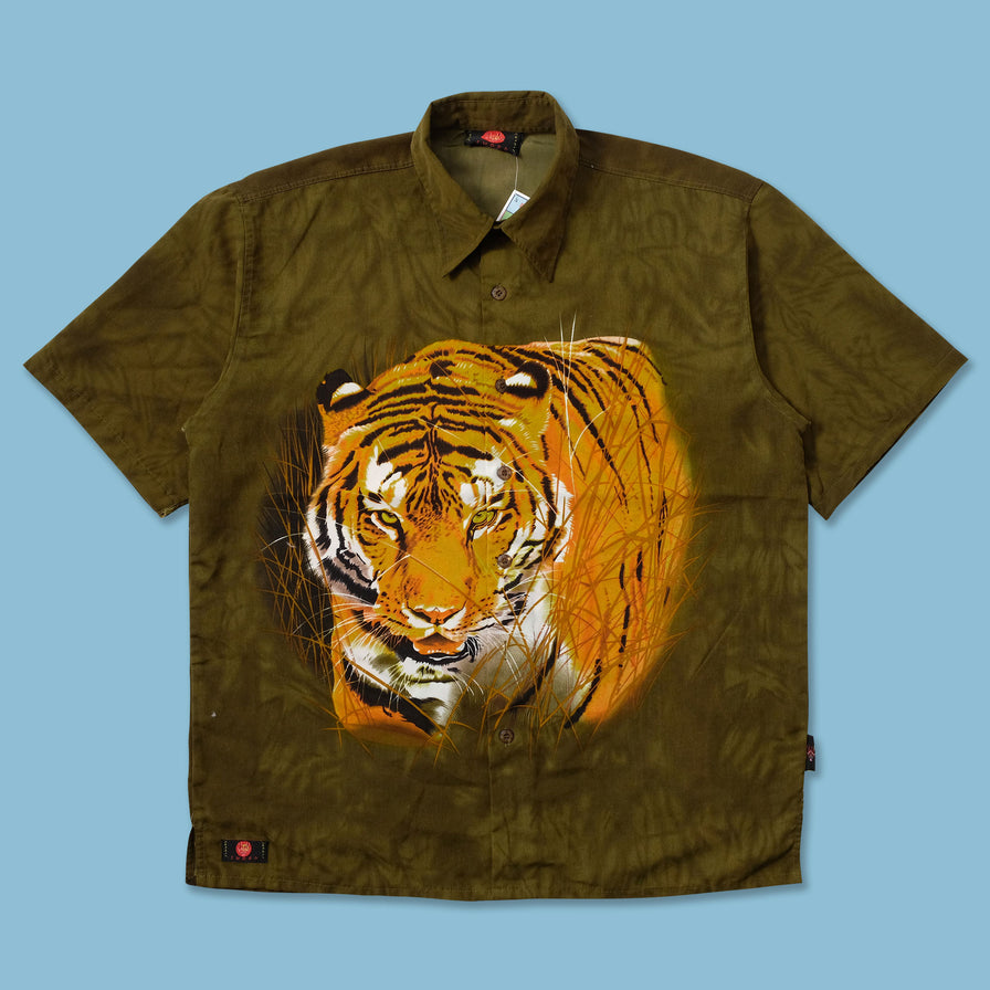 Y2K Tiger Shirt XLarge - Double Double Vintage