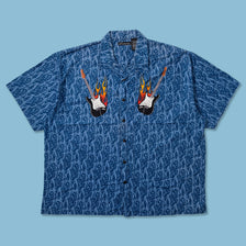 Y2K Guitar Flames Tribal Shirt 3XL