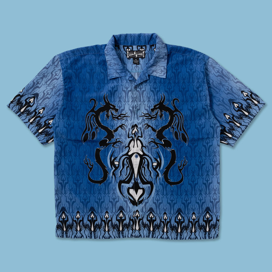 Y2K Dragon Tribal Shirt XLarge - Double Double Vintage
