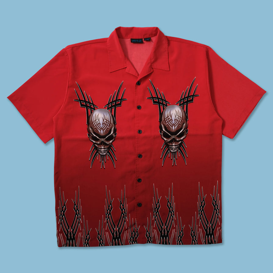 Y2K Skull Shirt XXL - Double Double Vintage