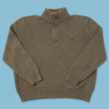 Vintage Polo Ralph Lauren Q-Zip Knit Sweater Medium 