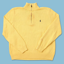 Vintage Polo Ralph Lauren Q-Zip Knit Sweater Medium 