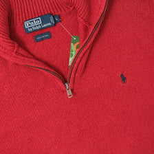 Vintage Ralph Lauren Q-Zip Knit Sweater Small 