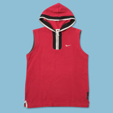 Vintage Nike Women's Hooded Sweater Vest Medium 