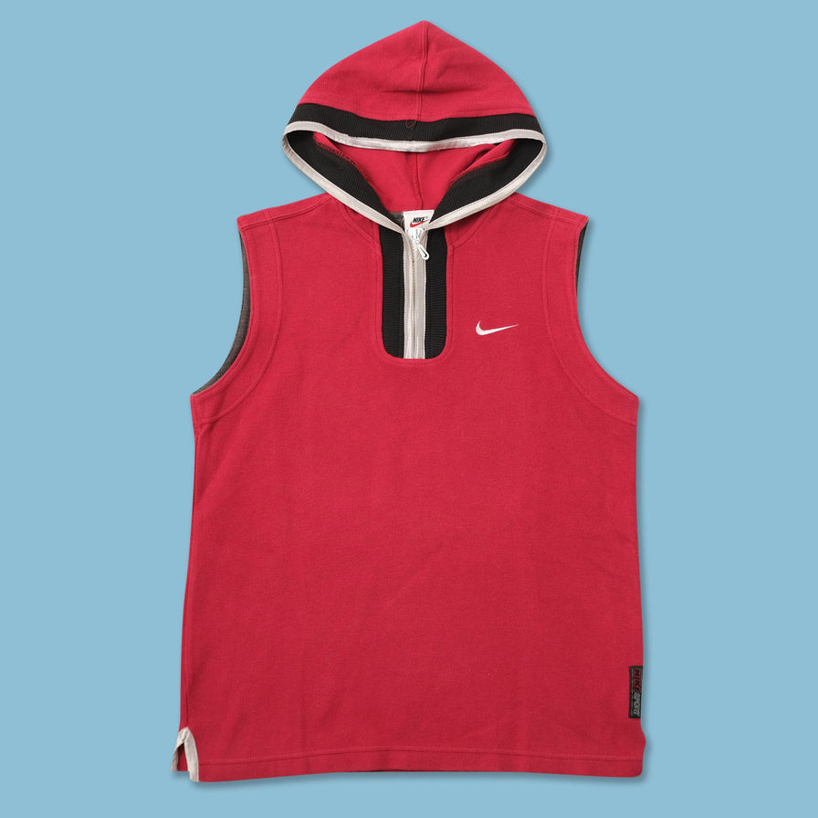 Vintage Nike Women's Hooded Sweater Vest Medium 