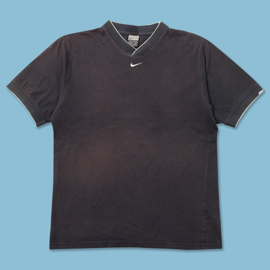 Vintage Nike Mini Swoosh V-Neck T-Shirt Medium 