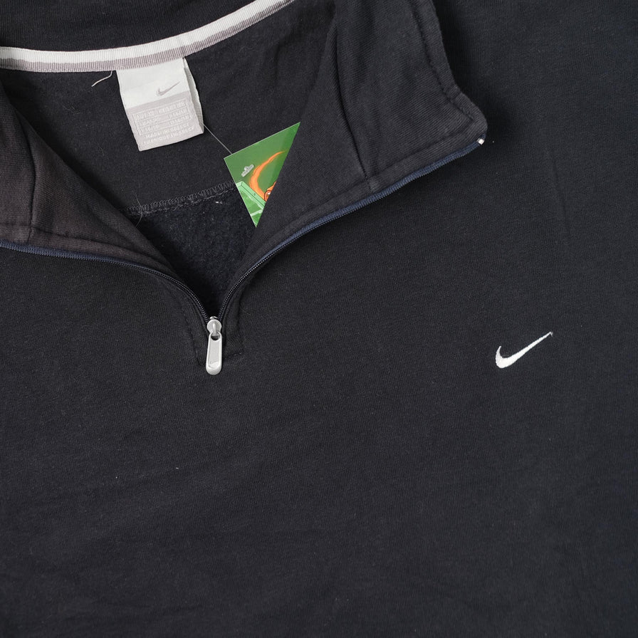 Vintage Nike Mini Swoosh Q-Zip Sweater XLarge 