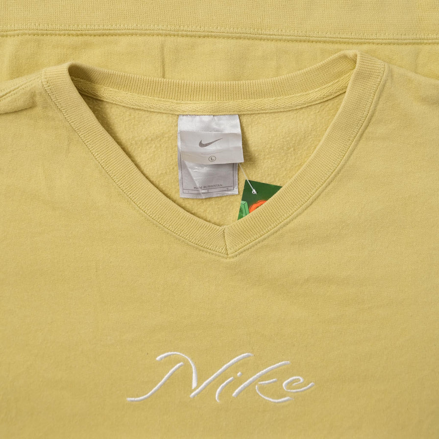 Vintage Nike V-Neck Sweater Large 