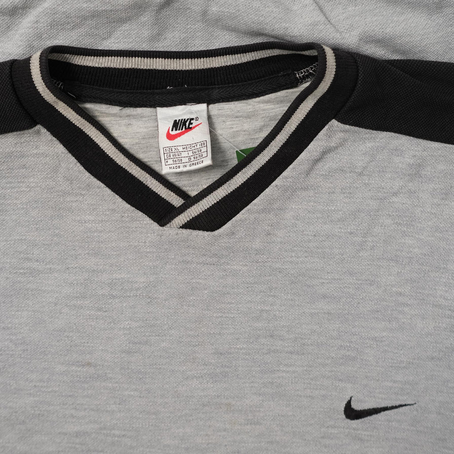 Vintage Nike Mini Swoosh V-Neck Sweater XLarge 