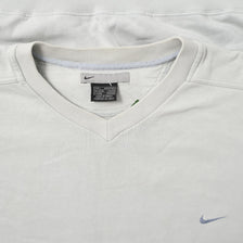 Vintage Nike Mini Swoosh V-Neck Sweater Large 