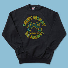 Vintage Don't Worry Be Happy Sweater Small 