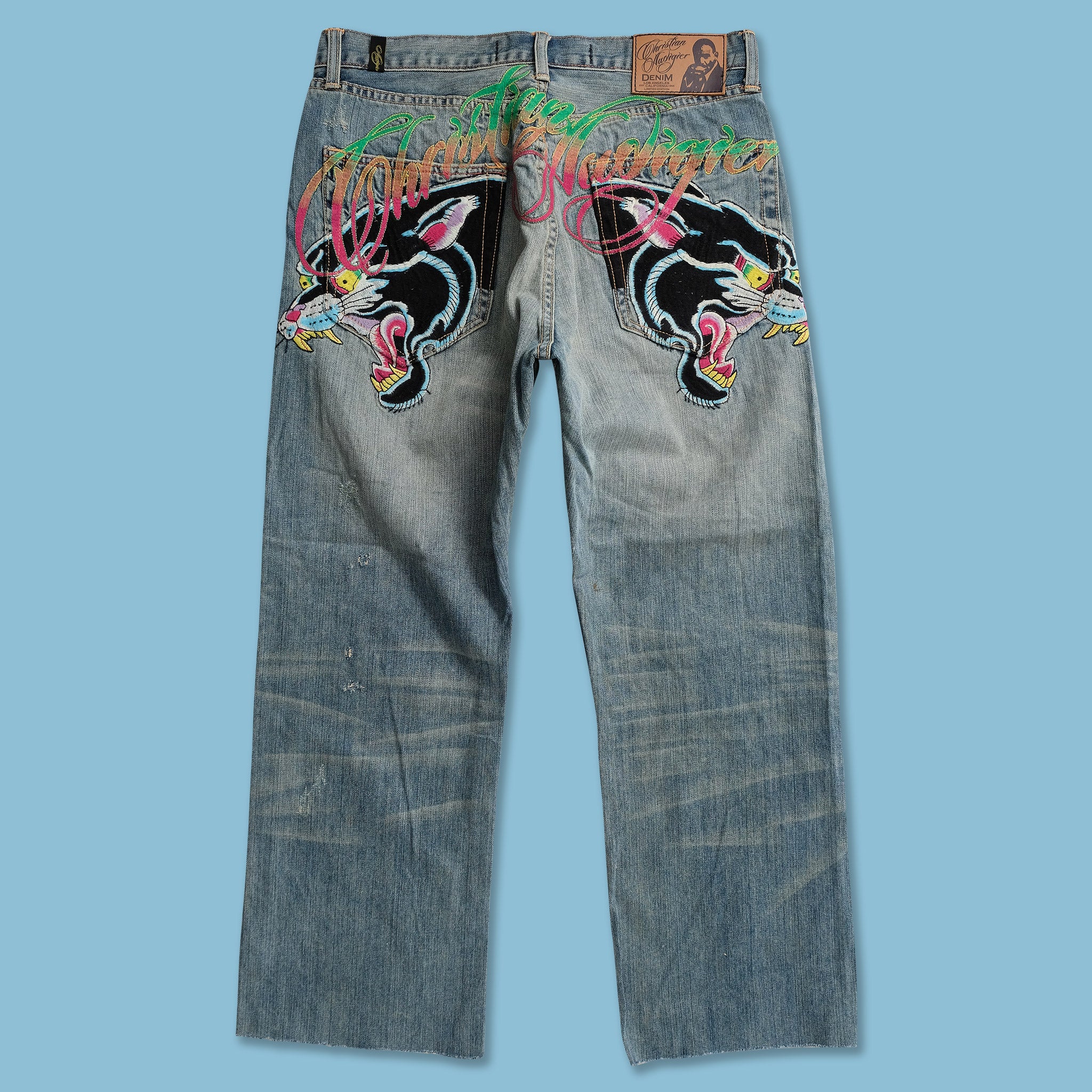 Y2K Christian Audigier Jeans 34x29 Double Double Vintage