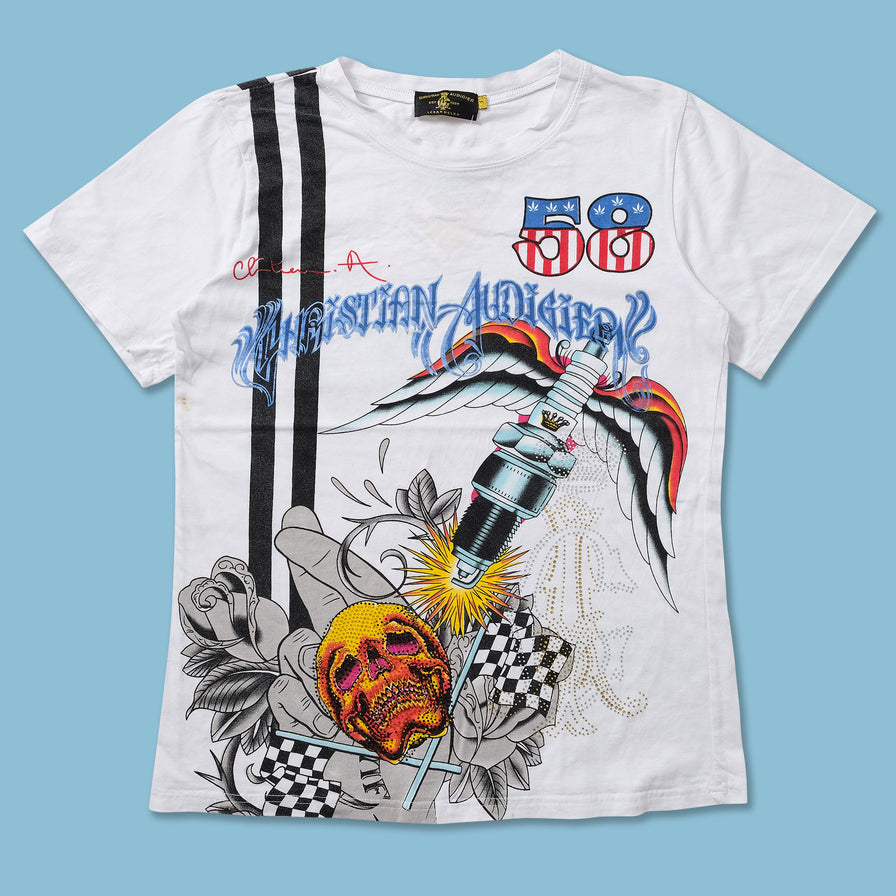 Y2K Christian Audigier T-Shirt Medium 
