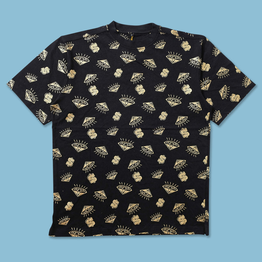 Y2K Raw Blue T-Shirt XLarge 