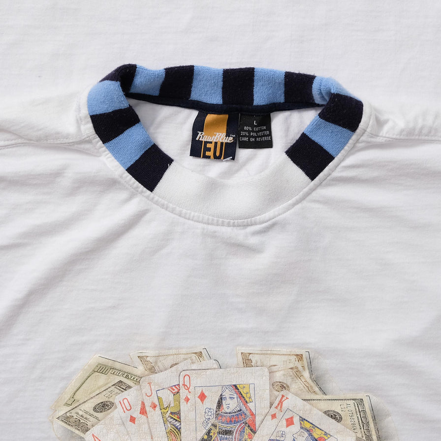 Y2K Raw Blue T-Shirt XLarge 