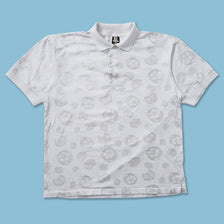 Y2K Raw Blue Polo XLarge 