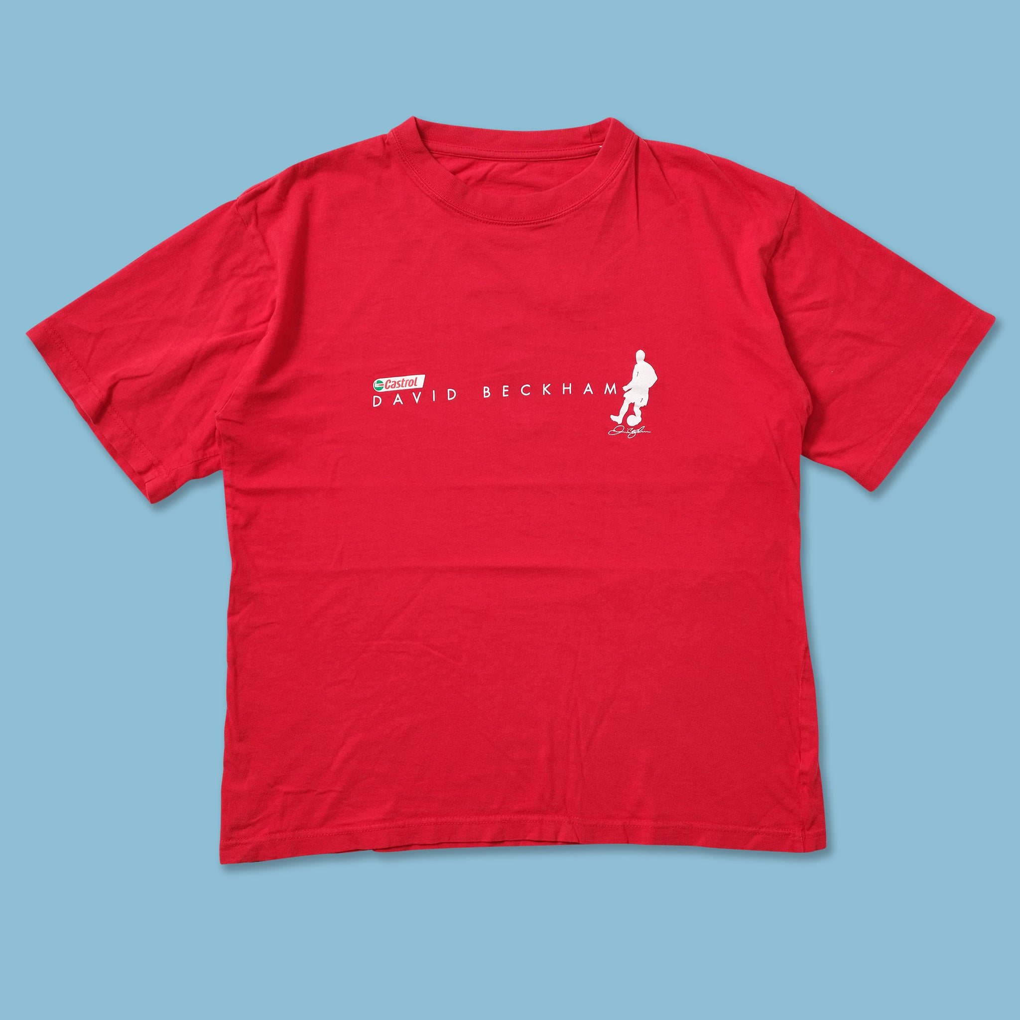 Castrolベッカム2002年モデルNo.7Tシャツ Castrol デイビッド・ベッカム Tシャツ 赤 2002（こ91） - メルカリ