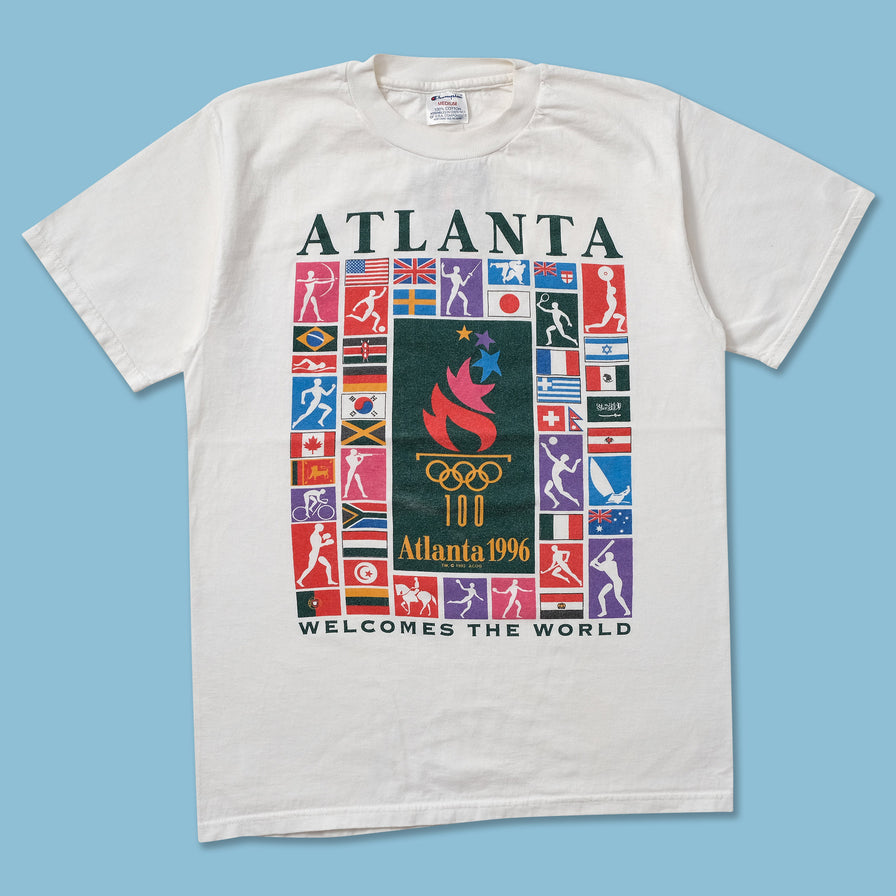 1996 Champion Atlanta Olympic Games T-Shirt Small - Double Double Vintage