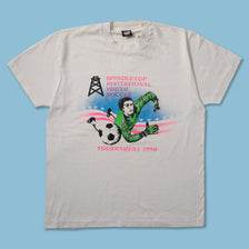 1990 Soccer T-Shirt Medium - Double Double Vintage