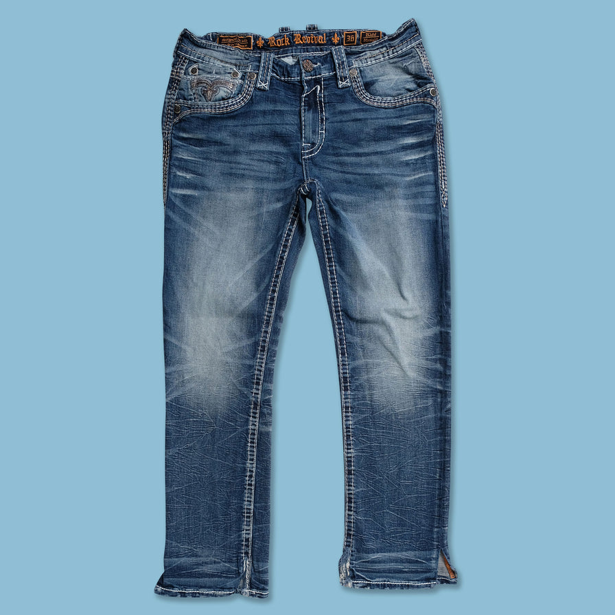 Y2K Rock Revival Denim Pants 34x32 - Double Double Vintage
