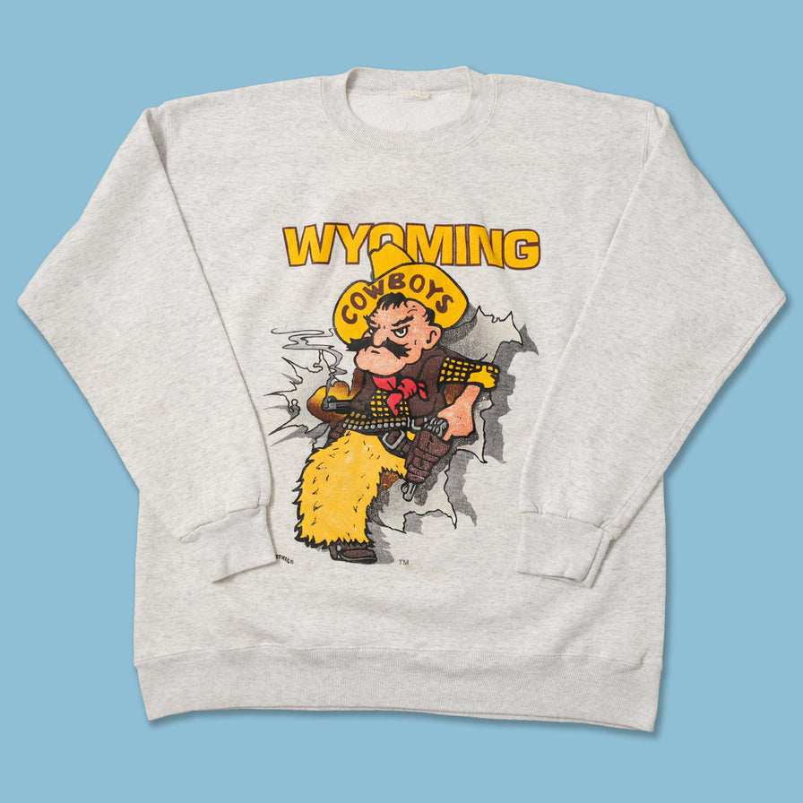 Vintage Wyoming Cowboys Sweater Large 