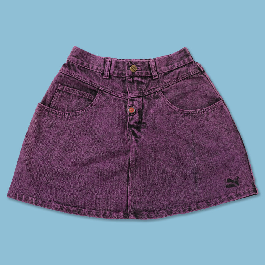 Vintage Puma Women's Denim Skirt Large 