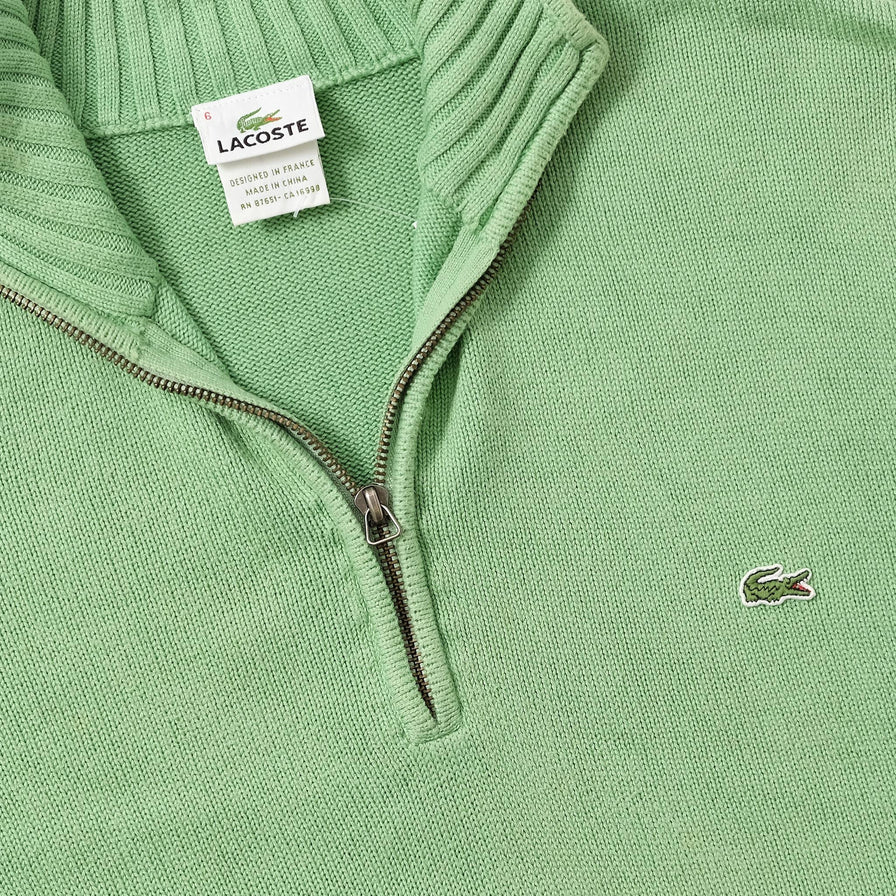 Vintage Lacoste Q-Zip Knit Sweater Large 