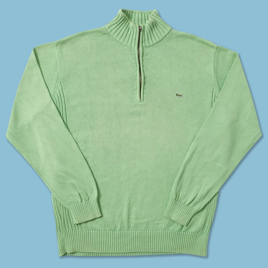 Vintage Lacoste Q-Zip Knit Sweater Large 