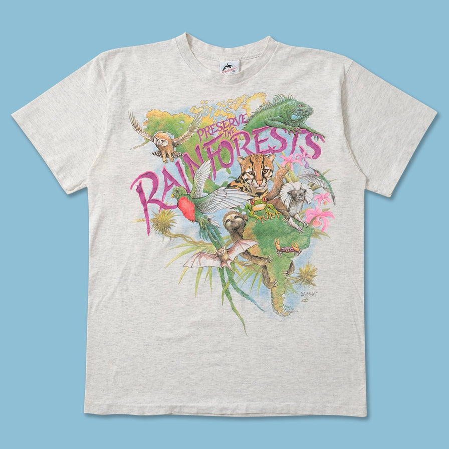 Vintage Rainforest Animal T-Shirt Medium 