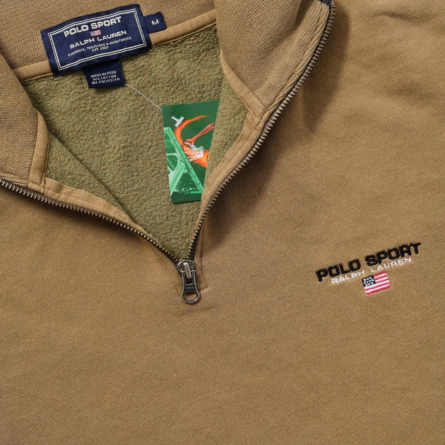 Vintage Polo Sport Q-Zip Sweater Large 