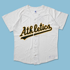 Vintage Russell Athletic Oakland A's Cotton Jersey Large - Double Double Vintage