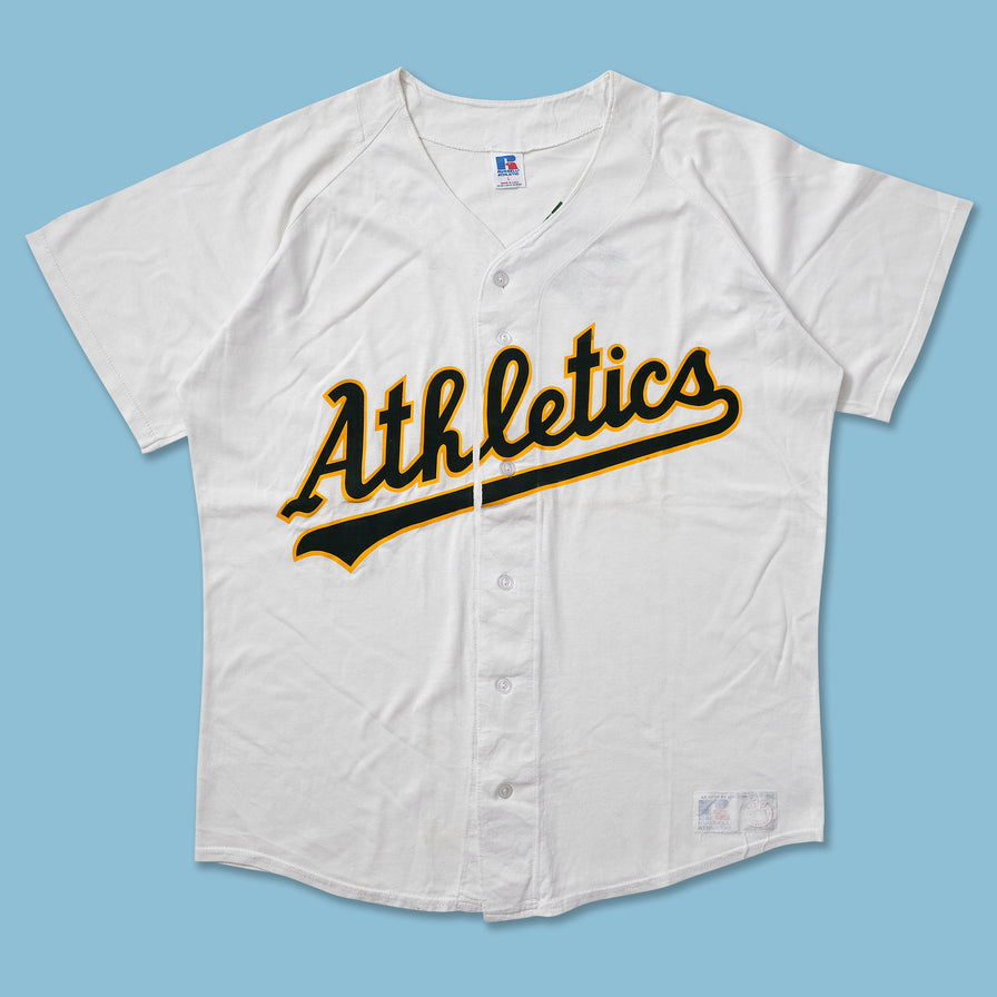 Vintage Russell Athletic Oakland A's Cotton Jersey Large - Double Double Vintage