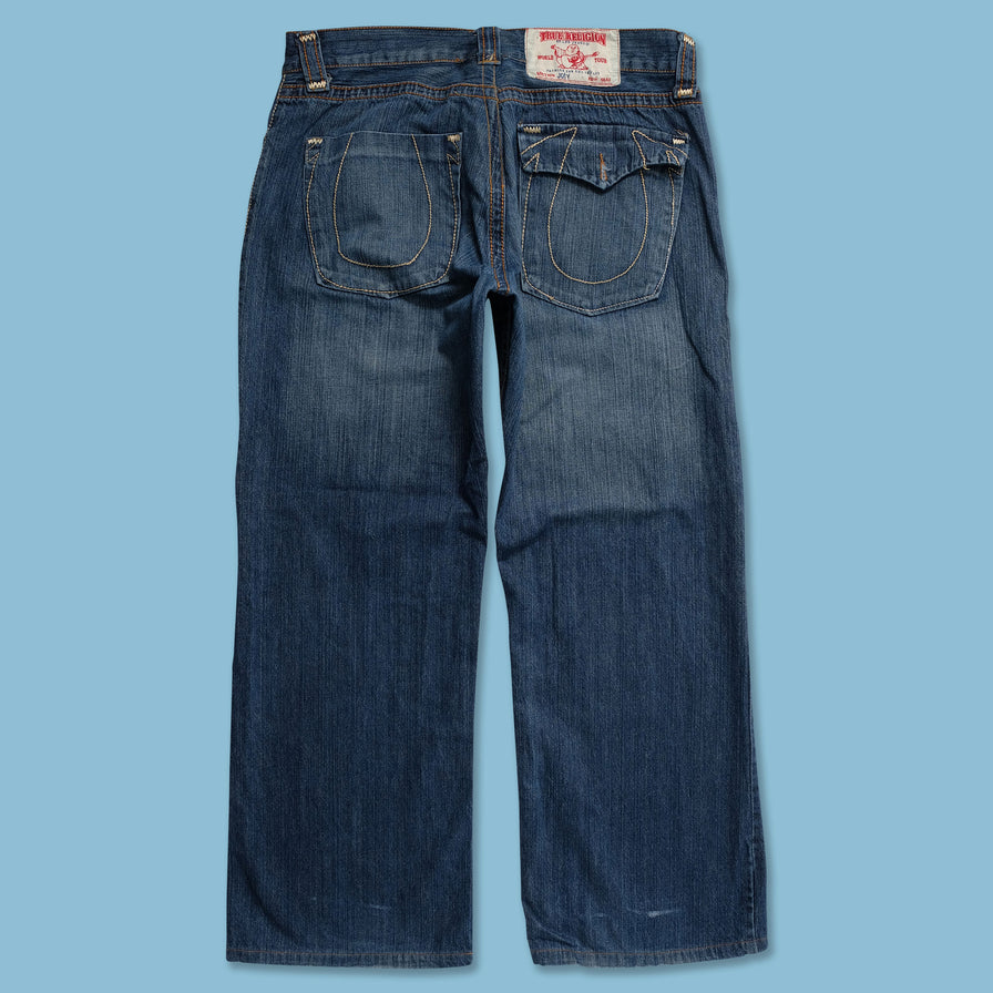 Y2K True Religion Baggy Pants 38x33 - Double Double Vintage