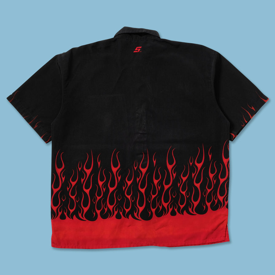 Y2K Flames Shirt XXL - Double Double Vintage